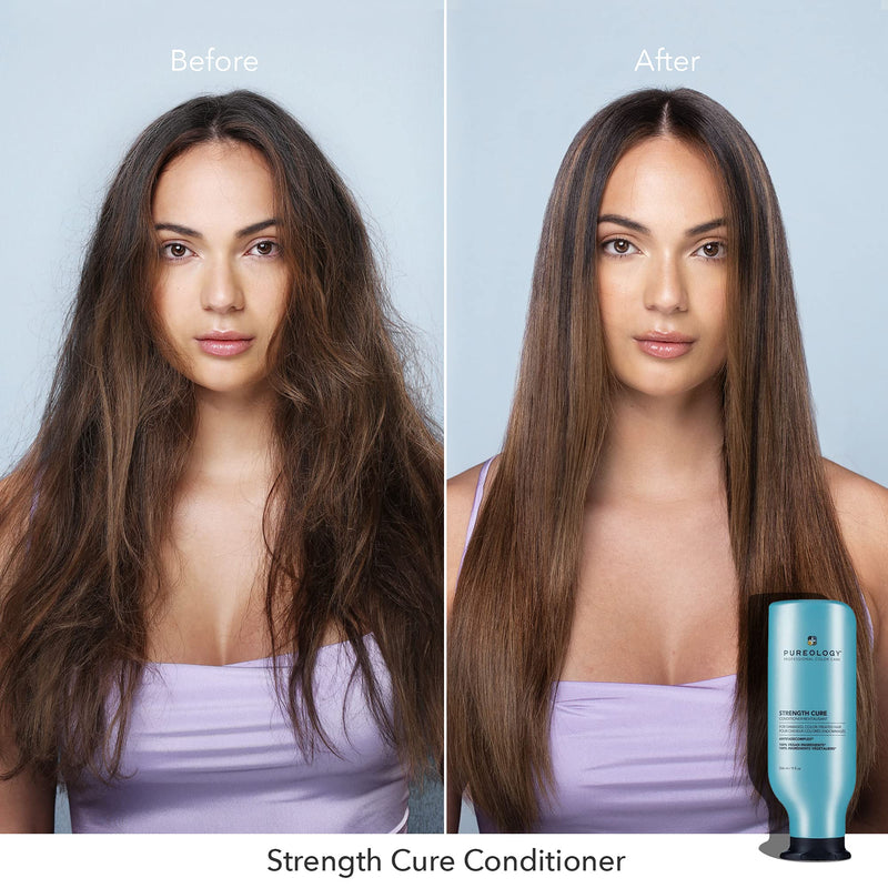 Pureology | Strength Cure | Strengthening Conditioner | For Damaged, Colour Treated Hair | Vegan | 266ml - BeesActive Australia