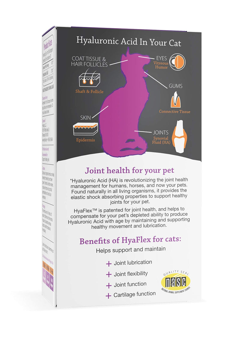 Cat Joint Supplement, Hyalogic Hyaluronic Acid Cat Supplements– 30-60 Day Supply, 1oz HA, Cartilage Supplement, Hip & Joint Supplement - Cat Health Supplies, W/ No Fuss Liquid Dropper - BeesActive Australia