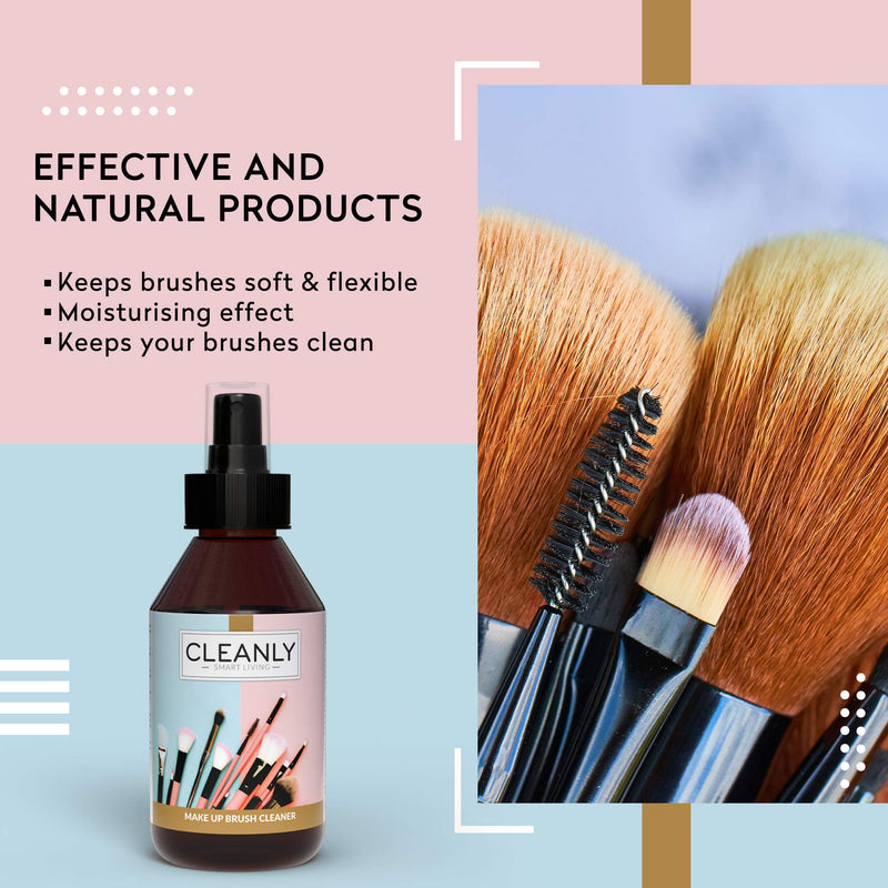Brush cleaner Cleanly Makeup brush cleaner | Professional make up kit | Disinfectant spray tea tree oil 250ml | Alternative to silicone makeup sponge - BeesActive Australia