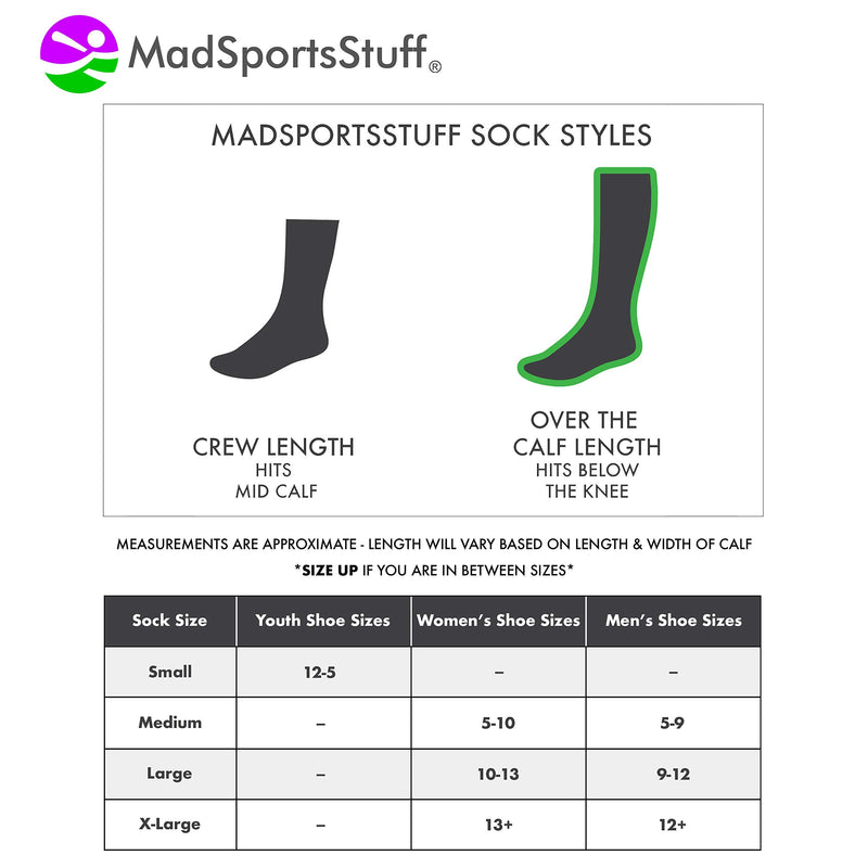 [AUSTRALIA] - MadSportsStuff Dugout 3 Stripe Baseball Socks Over The Calf Length Pattern E Black/Gold/White Medium 