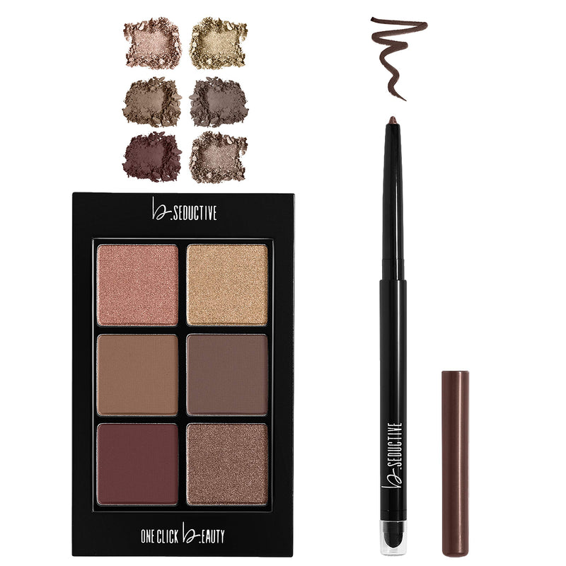 One Click Beauty b.SEDUCTIVE 2-Piece Eye Kit, Longwear Makeup, The Warm Nudes - BeesActive Australia