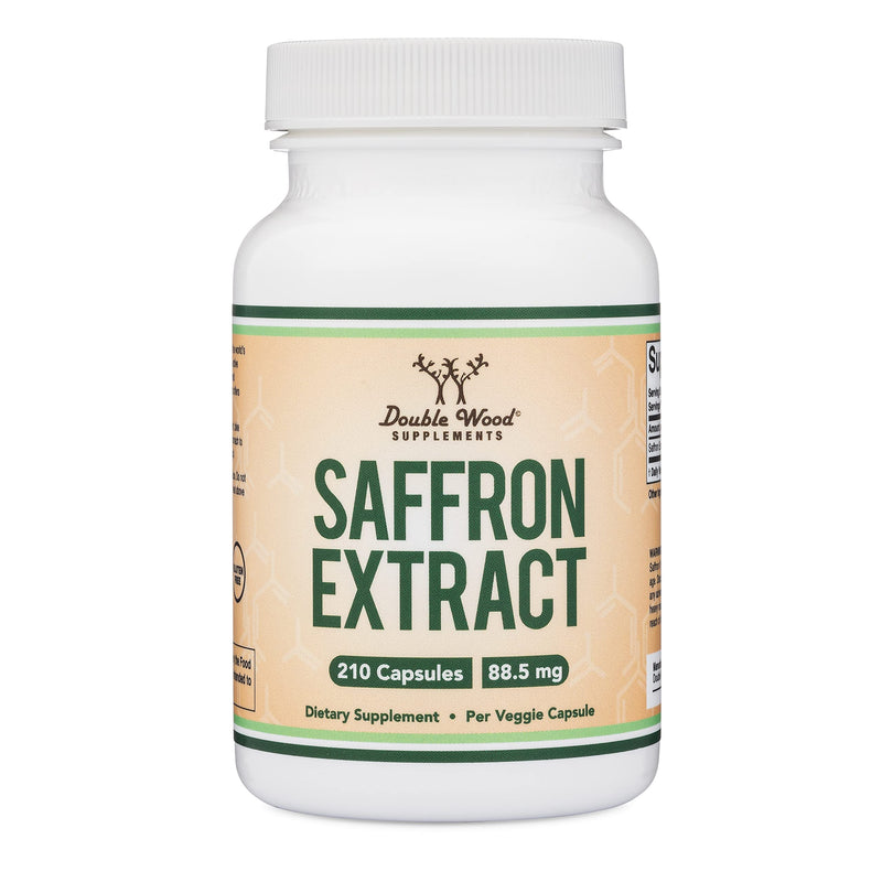 Saffron Supplement for Focus - Saffron Extract 88.5mg Vegan Capsules (210 Count) Minor Appetite Suppressant for Healthy Weight Management (Supports Eye, Retina, and Lens Health) by Double Wood - BeesActive Australia