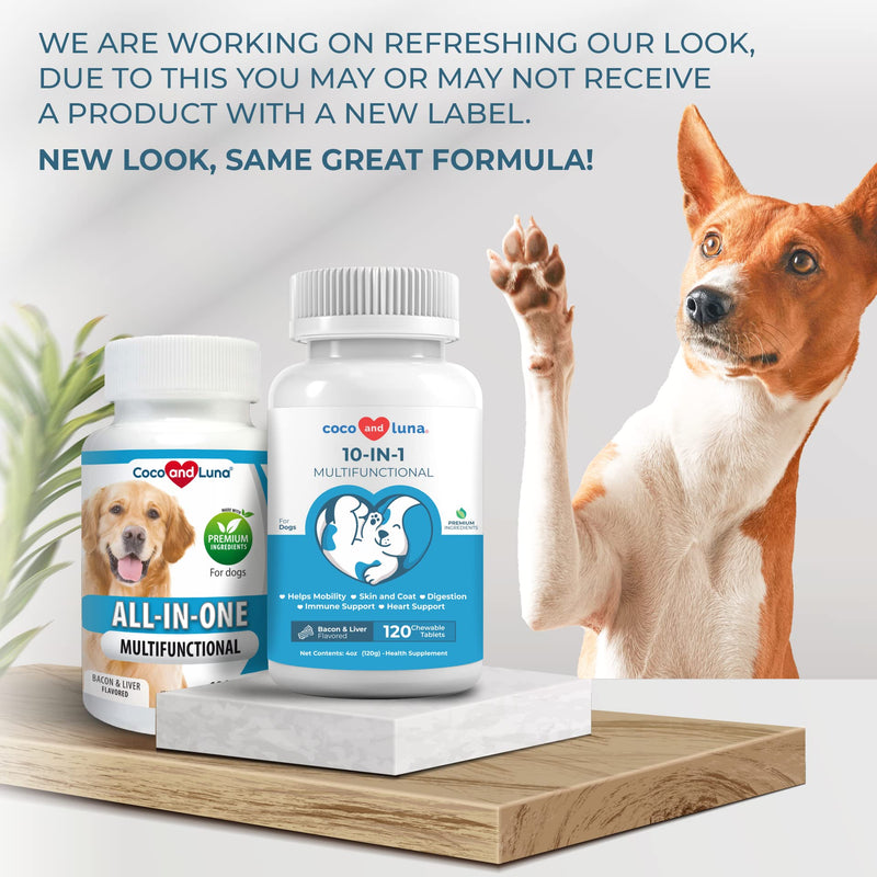 10 in 1 Multivitamin for Dogs - Multivitamin for Dogs, Glucosamine, Vitamin C for Dogs, Dog Vitamins and Supplements, Milk Thistle for Dogs, DHA, EPA, Vitamin B for Dogs, Dog Immune Supplement Tablet 120 Tablets - BeesActive Australia