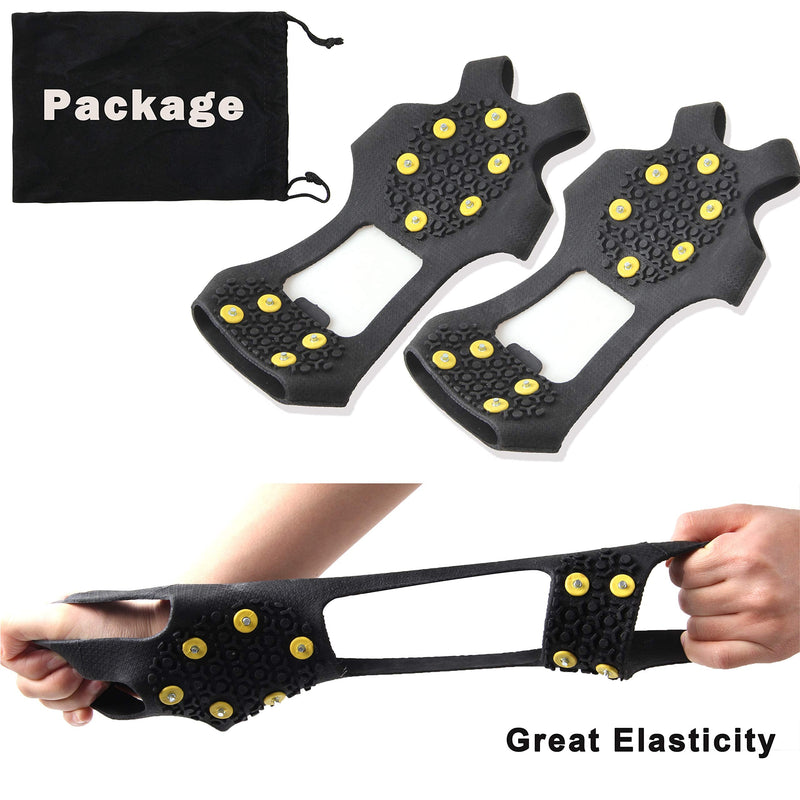 Shaddock Fishing Ice Cleats for Shoes Boots, Ice Snow Traction Cleats Over Shoe Boots Anti Slip Crampons Slip-on Stretch Footwear for Men Women Walking on Snow and Ice Medium(3-5 men/5-7 women) - BeesActive Australia