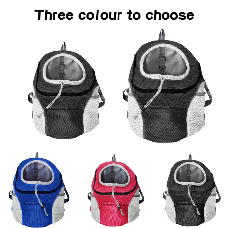 Fhiny Dog Carrier Backpack, Comfortable Doggy Front Backpack Pet Puppy Carrier Travel Pack with Breathable Head Out Design and Padded Shoulder for Walking Biking Hiking Camping Outdoor Small Black - BeesActive Australia