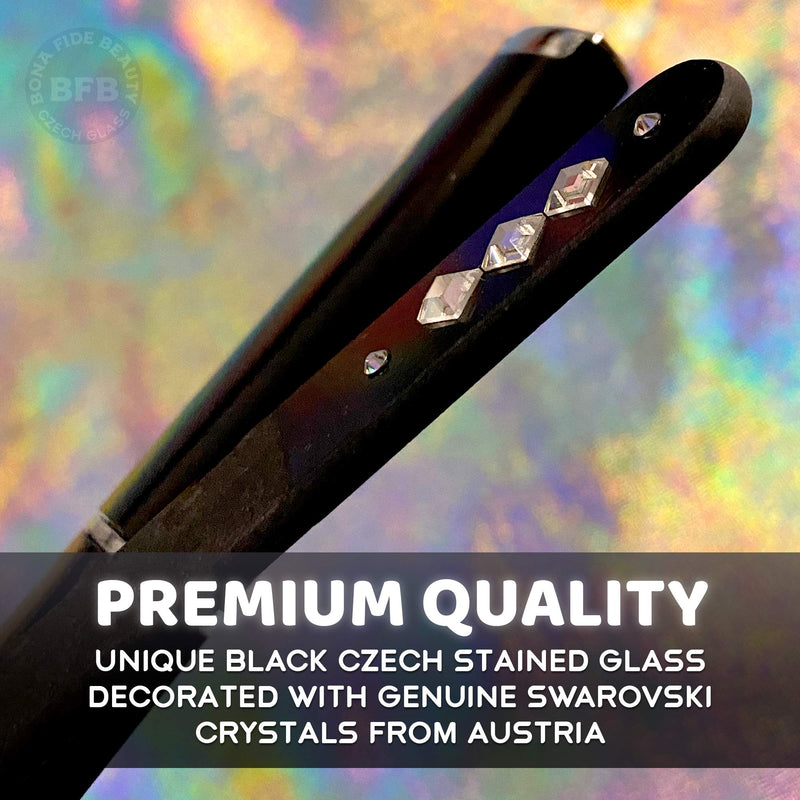 Crystal Nail File with Case, Bona Fide Beauty Premium Swarovski Crystal Czech Glass Nail File, Gentle Manicure Nail Care, File in Any Direction, Enjoy a Smooth Finish - BeesActive Australia