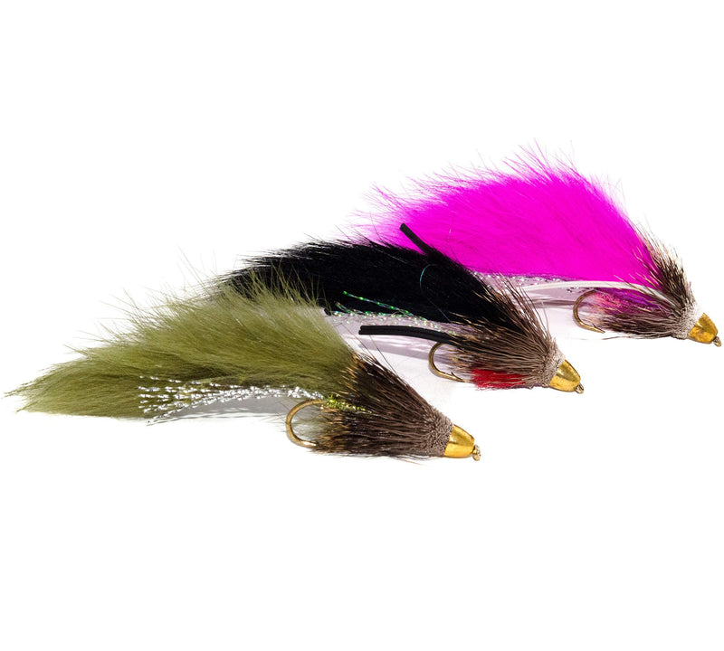 7 Conehead Zuddler/Bunny Muddler Minnow Dry Fly Fishing Assortment | Trout, Sculpin Streamer, Baitfish Flies - BeesActive Australia