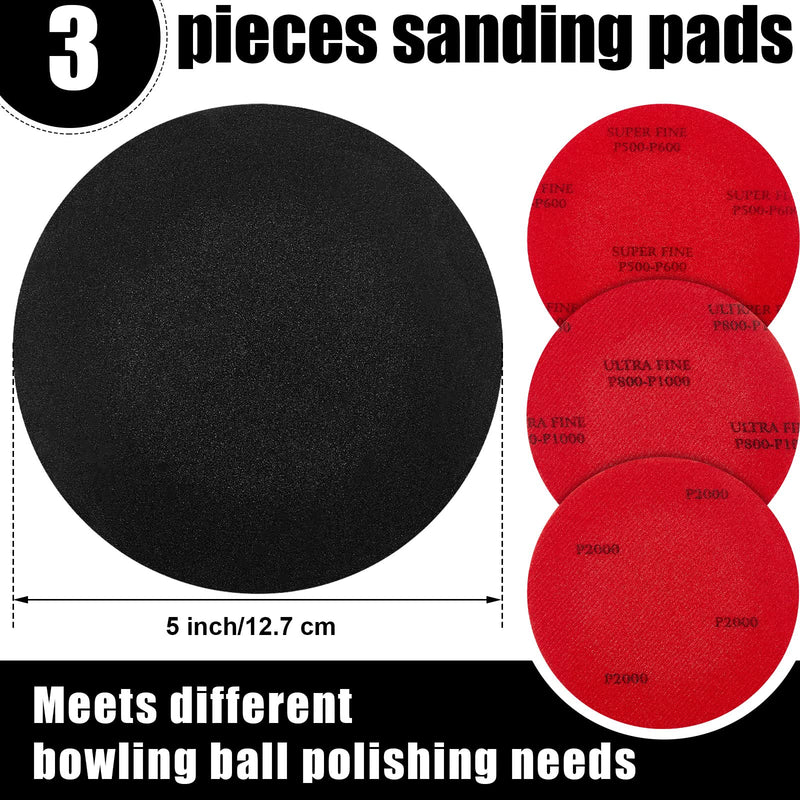 8 Pcs Bowling Shoe Protector Covers Bowling Ball Seesaw Microfiber Bowling Ball Polisher Bowling Ball Towel Bowling Sanding Pads with Storage Bag Bowling Accessory Kit for Bowling Sport Equipment Large - BeesActive Australia