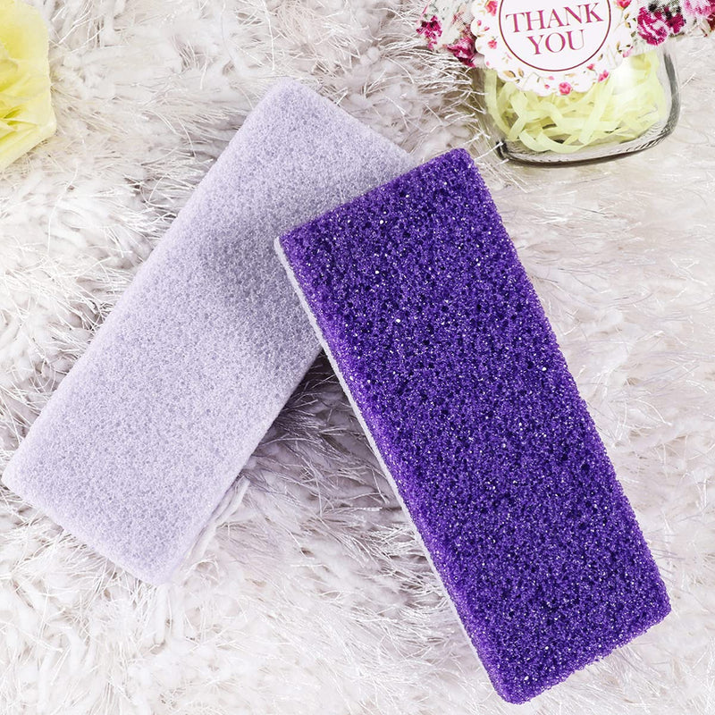 Healifty Foot Pumice Stone Feet Hard Skin Callus Remover and Scrubber for Feet, Hands and Body 2pcs (Purple) - BeesActive Australia