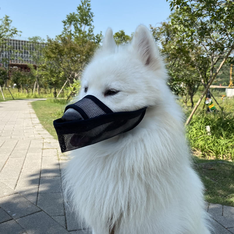 Dog Muzzle Anti Biting Barking - Soft Air Mesh Breathable and Drinkable，Adjustable Loop Pet Muzzle for Small Medium Large Dogs - (xs) - BeesActive Australia