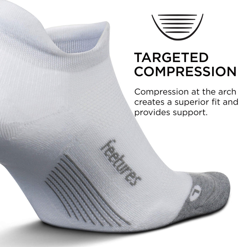 [AUSTRALIA] - Feetures Elite Max Cushion No Show Tab Sock Block X-Large White 