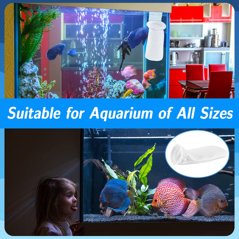 Jecery 8 Pcs Filter Socks 4 Inch 3D Honeycomb Design Filter Sock 4 Inch Ring by 11.8 Inch Long Saltwater Aquarium Filter Sock 150μm Aquarium Sump Filter Sock Use in Fish Tank Sump Overflow, White - BeesActive Australia