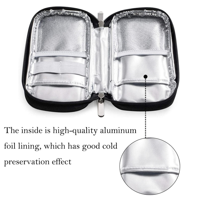 ONEGenug Insulin Travel Cooling Bag,Diabetes Medical Cool Bag Isothermal Insulin Bag with 2 ice Packs for Medication Cooler Flower - BeesActive Australia