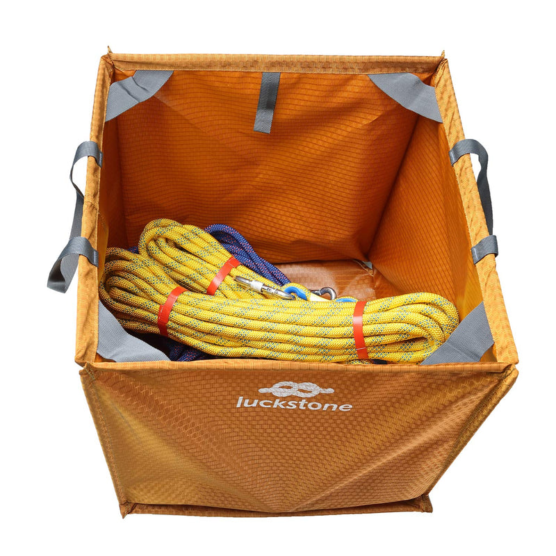 UNISTRENGH Foldable Climbing Rope Bags Tree Working Throw Line Rope Sling Cord Gear Equipments Deploy Rope Cube Storage Bag for Outdoor Climbing Tools and Accessories Apricot Yellow - BeesActive Australia