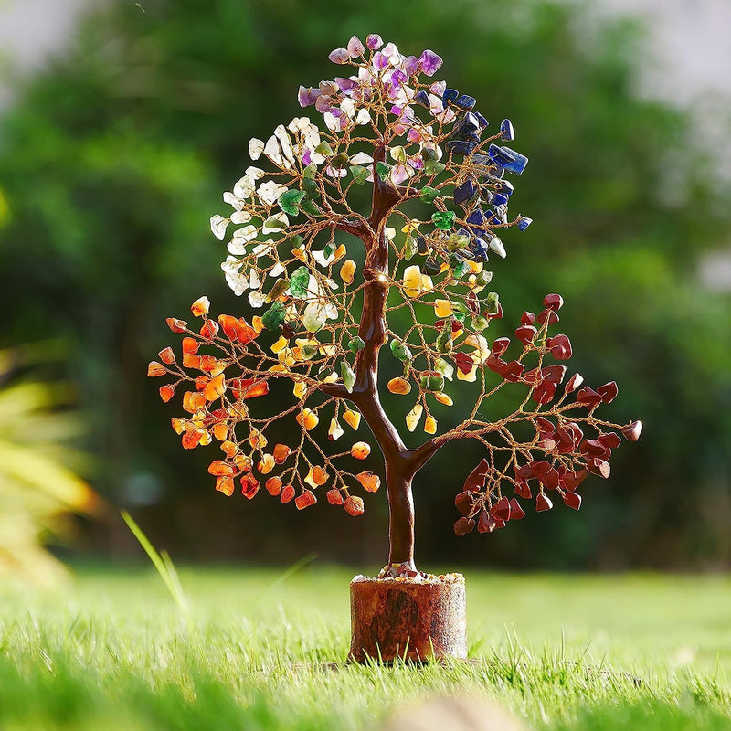Chakra Crystal Tree of Life, Room Decor Home Decor Accessories, Crystals House Warming Gifts New Home, Get Well Soon Gifts, Healing Crystals, Money Tree With Necklace, Crystal Gifts for Women Design01 - BeesActive Australia