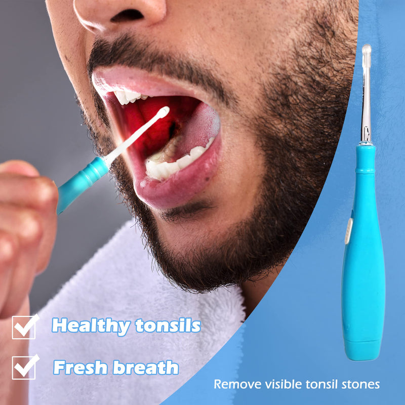 Tonsil Stone Remover Tool and Personal Oral Care Kit 5 in 1 - Tongue Scraper, Dental Syringe, Mouth Mirror, Stainless Steel Pick, and Led Tonsil Scoop - BeesActive Australia