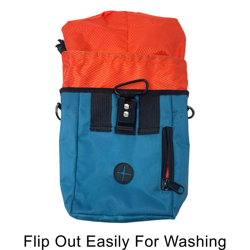 Jalousie Dog Training Pouch with Training Clicker and Water Bowl - 5 Ways to Wear - Carry Toys, Treats for Positive Reinforcement - Built-in Poop Bag Dispenser Grey - BeesActive Australia