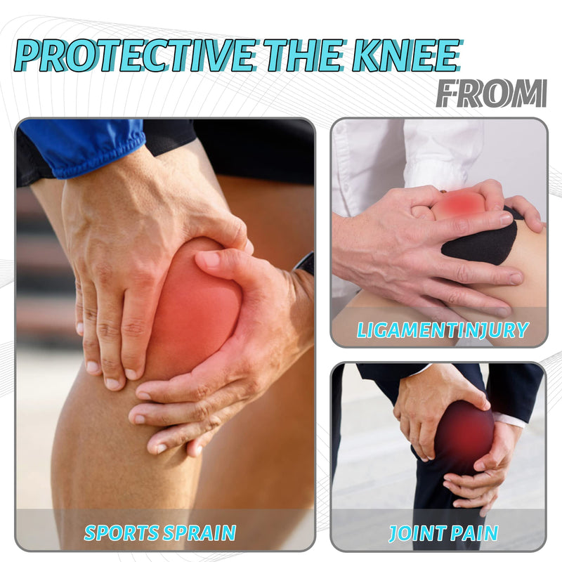 ONTYZZ Knee Pads with Non-Slip Bandage Thickening Anti-Collision EVA Sports Knee Pads for Volleyball Basketball Football Dancing Working Gardening Cleaning Breathable Knee Pads for Men Women Black/L Bandage/black L: Leg circumference=38 - 54 cm - BeesActive Australia