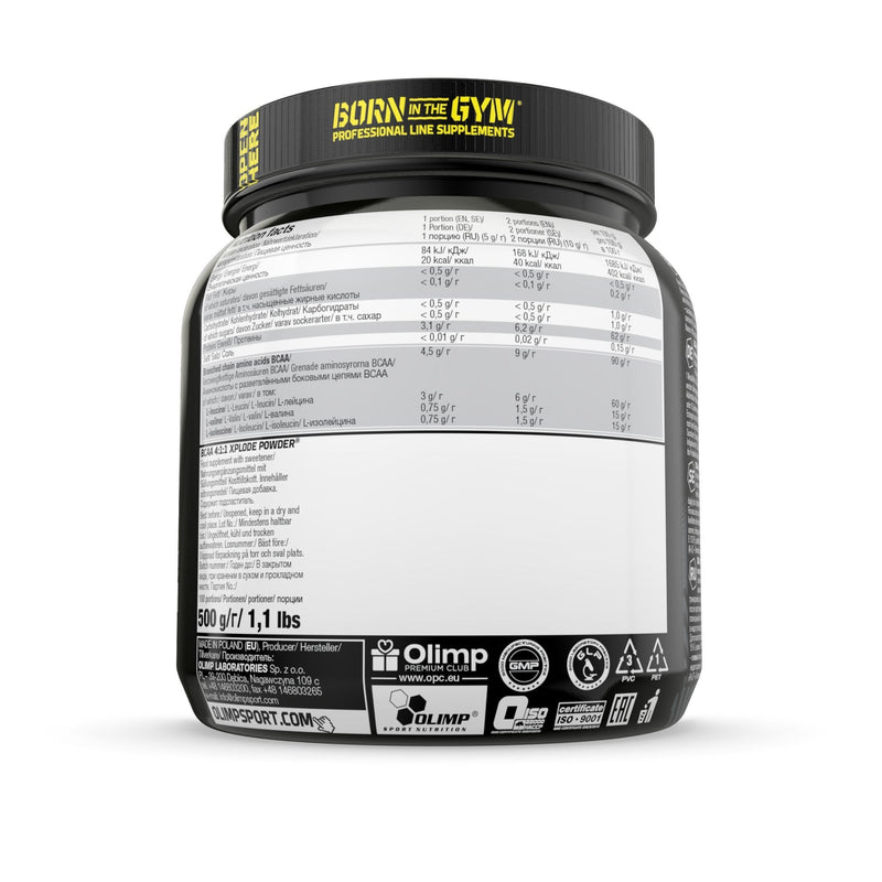Olimp Labs BCAA 4:1:1 Xplode Powder, Fruit Punch Flavour, 500 g - BeesActive Australia