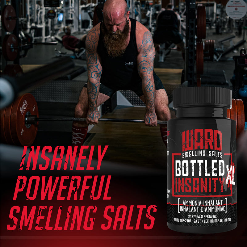 Ward Smelling Salts - Bottled Insanity - Insanely Strong Ammonia Inhalant for Athletes | Smelling Salt for Athletes - Powerlifting Hockey Football Weight Lifting and More | Insane Smelling Salt - BeesActive Australia