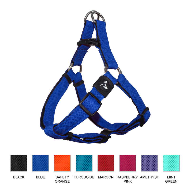 Kruz PET KZA201 Step In Mesh Dog Harness – No Pull, Easy Fit Adjustable Pet Harness – Comfortable, Lightweight Padded Harness for Walking or Training Small, Medium, or Large Dogs Black - BeesActive Australia