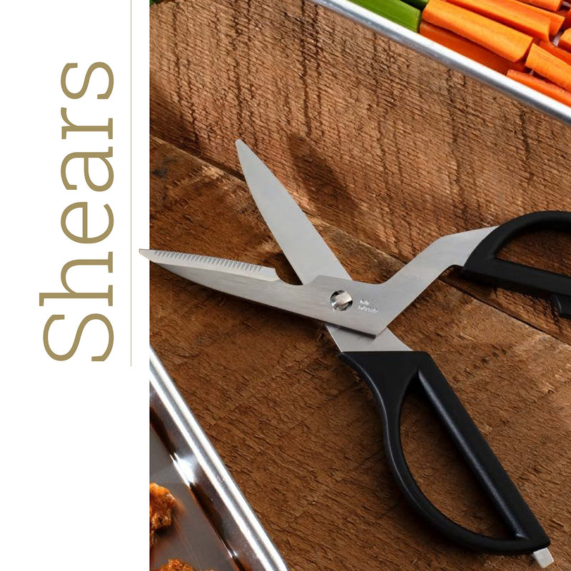Kai Kitchen Shears, Stainless Steel Cooking Scissors, Blades Separate for Easy Cleaning, Comfortable, Non-Slip Handle, Heavy Duty Kitchen Shears, From the Makers of Shun Kitchen W/Bone Notch - BeesActive Australia