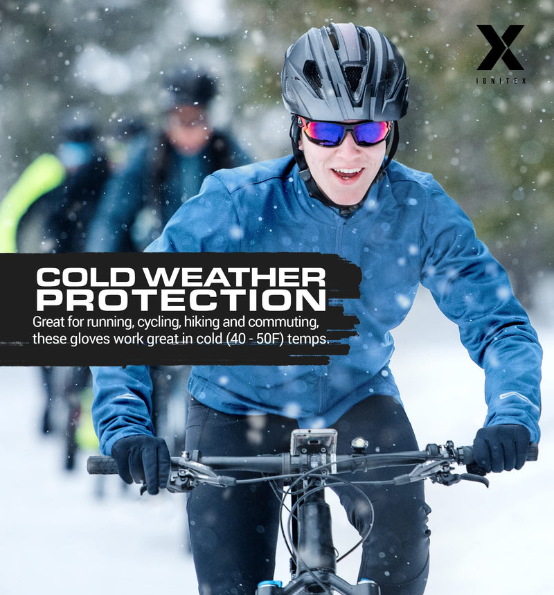 Running Glove Liners - Thermal Winter Gloves for Men & Women - Thin & Lightweight Cold Weather Gloves for Cycling & Driving Medium-Large - BeesActive Australia