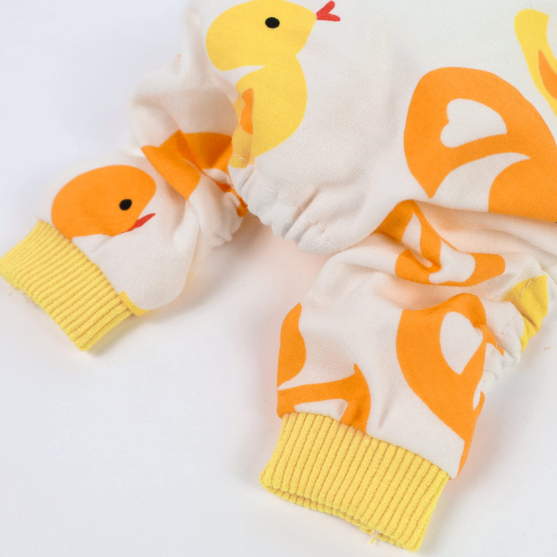 Fitwarm® Cute Duck Dog Pajamas Dog Clothes Dog Jumpsuit Pet Cat Pjs Medium (Chest16" Back12") - BeesActive Australia