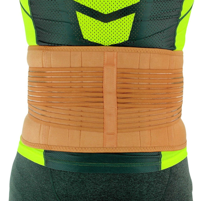 NeoPhysio Beige Neoprene Adjustable Lower Back Support Lumbar Brace Size Large Large 32-36" - BeesActive Australia