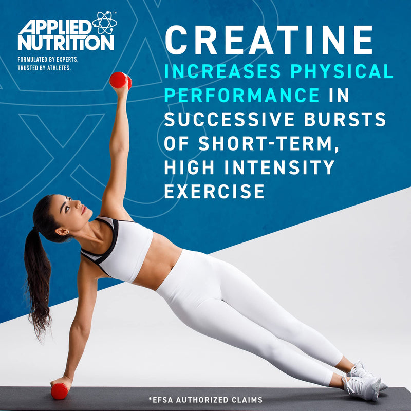 Applied Nutrition Creatine + Bullet Shaker 500ml | Creatine Monohydrate Micronized Powder with Flavour, Increases High-Intensity Physical Performance (250g - 50 Servings) (Cherry & Apple) Cherry & Apple - BeesActive Australia
