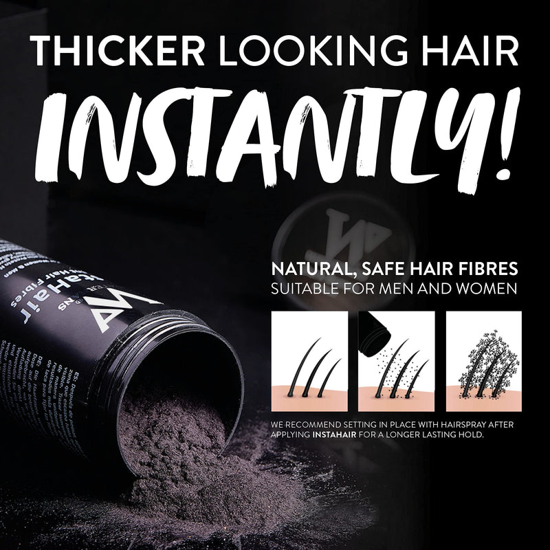 InstaHair Best Hair Building Fibres Dark Brown 23g - Hair Fibers for Men and Women, Hair loss concealer - BeesActive Australia