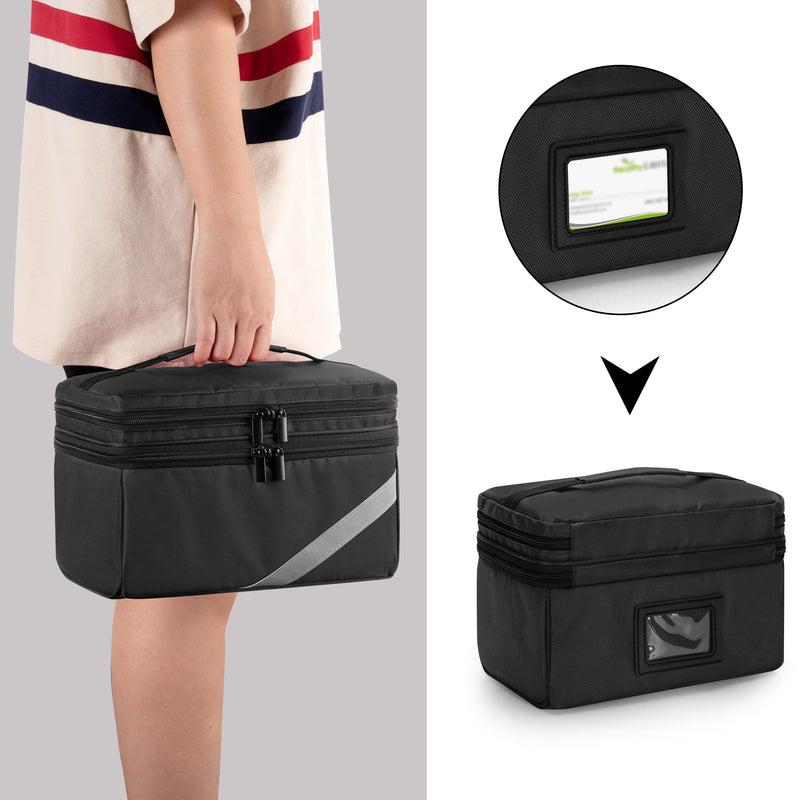 Trunab Small Medical Bag Empty, Medicine Travel Storage Bag for Emergency Medical Kits, Black (Empty Bag), Patented Design - BeesActive Australia