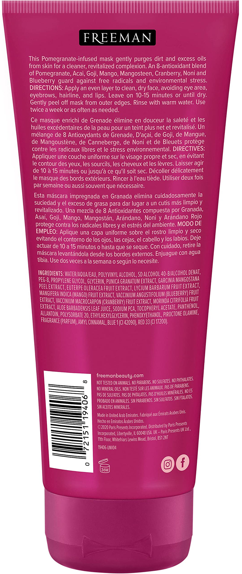 Freeman Feeling Beautiful Pomegranate Revealing Peel-Off Mask 175ml (Packaging May Vary) - BeesActive Australia