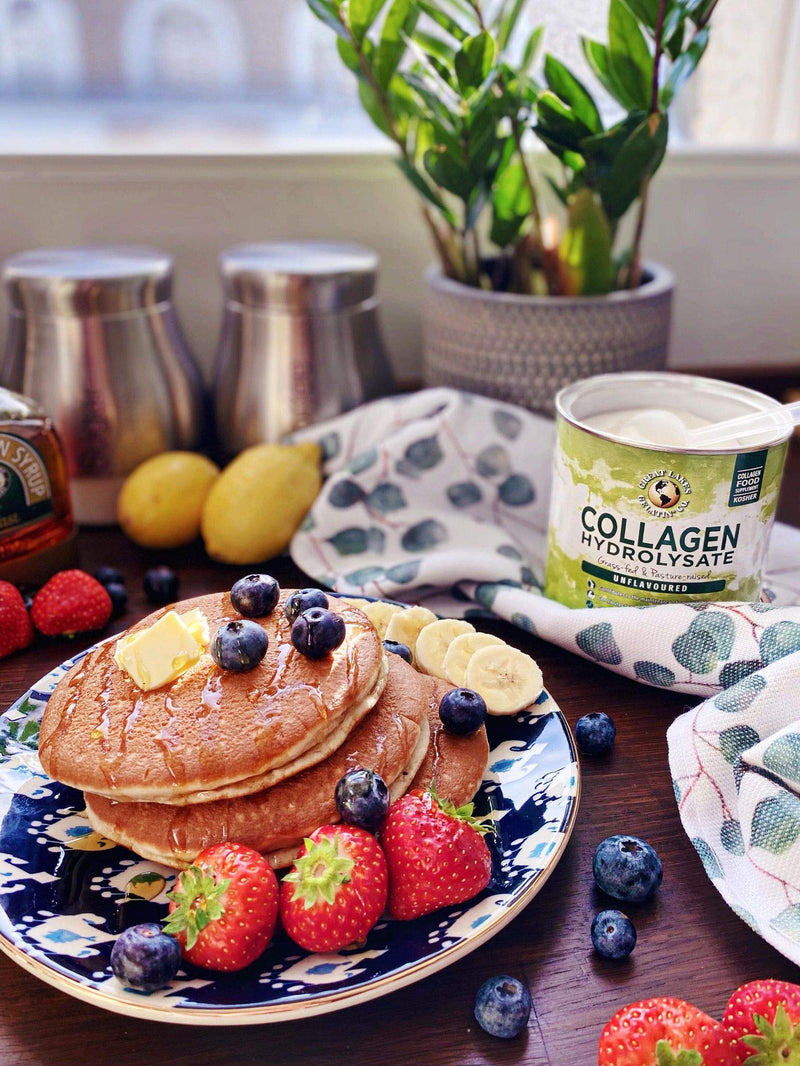 Great Lakes Gelatin Collagen Hydrolysate, Grass-Fed Bovine Hydrolysed Collagen Peptides Protein Powder Supplement, Unflavoured, 226g, Can - BeesActive Australia