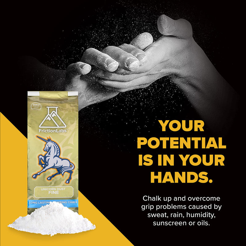 Friction Labs Premium Sports Chalk for Rock Climbing, Weight Lifting, Gymnastics, Tennis & More - Long Lasting Grip, Healthier Skin, Better Overall Performance - Endorsed by 100+ Pro Athletes 5 oz Fine Texture - Unicorn Dust - BeesActive Australia