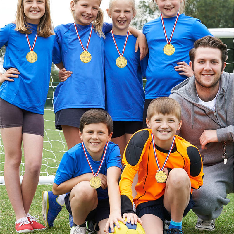 Pllieay 2 Inch Winner Medals Gold Award Medals Gold Prizes for Sports, Competitions, Party Favors and Awards 12 - BeesActive Australia