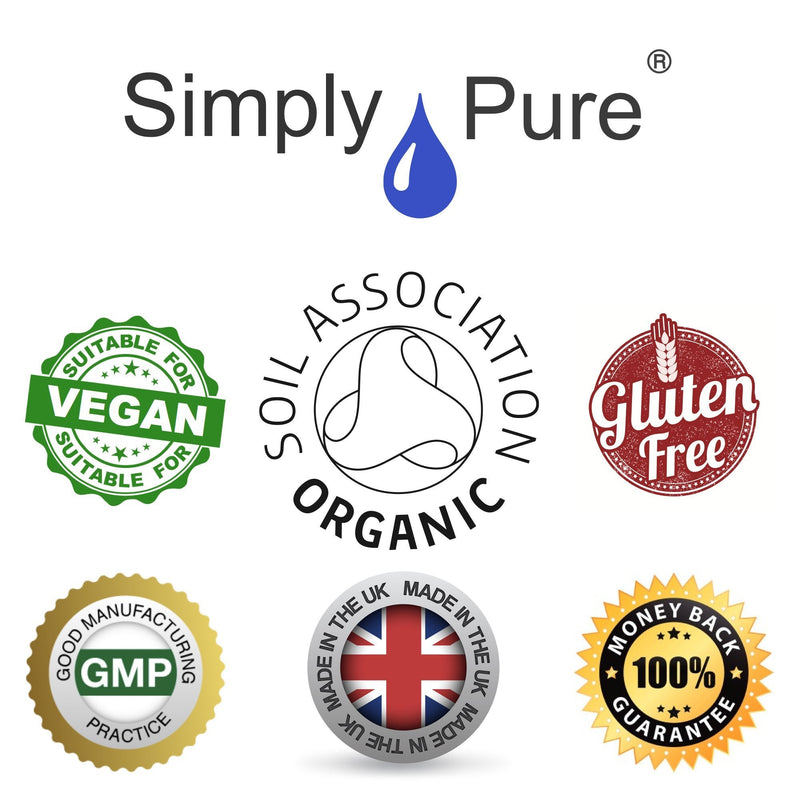 Simply Pure Organic Vegan Green Coffee Capsules x 90, 100% Natural Soil Association Certified, 500mg, Gluten Free and GM Free - BeesActive Australia