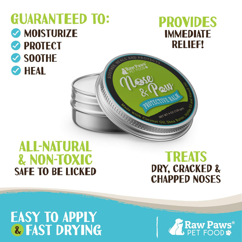 Raw Paws Natural Dog Nose Balm Bulldog, 4-oz - Dogs Nose Cream & Cat Nose Relief - Balm for Dogs Nose Relief for Dogs - Dog Nose Soother Snout Cream - French Bulldog Nose Butter Dog Nose Moisturizer 4-ounce - BeesActive Australia