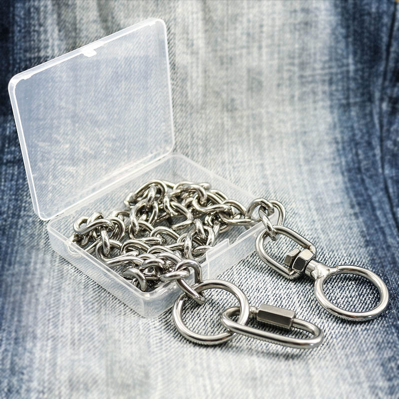 Dog Chain Necklace Metal Stainless Steel Leash Training Choke Collar Adjustable Buckle 360 Degree Rotation Head Dog Gift for Medium Large Dogs - BeesActive Australia