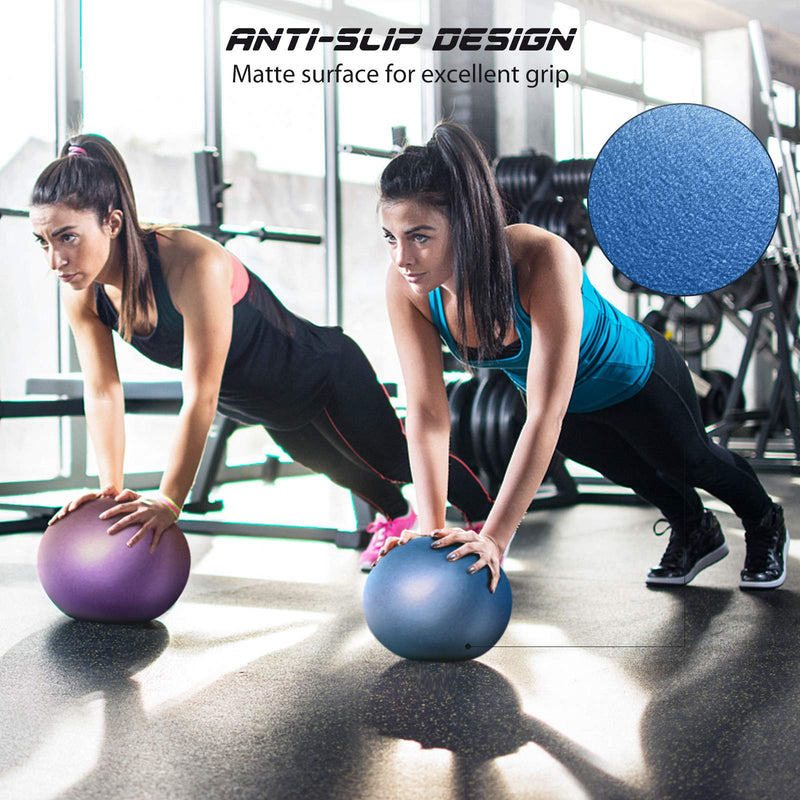 Cikyner Soft Pilates Ball, Small Exercise Ball 23-25cm Mini Gym Ball with Inflatable Straw, Suitable for Pilates, Yoga, Full body Training, Physical Therapy and Balance improving at Home, Gym & Office blue - BeesActive Australia