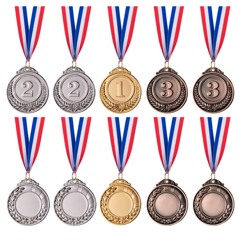 Favide 24 Pieces Gold Silver Bronze Award Medals-Winner Medals Gold Silver Bronze Prizes for Competitions, Party,Olympic Style, 2 Inches - BeesActive Australia