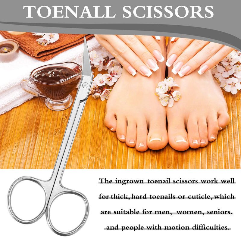 Elderly Toenail Scissors Long Handled Toenail Trimmers Clippers Curved Head for Thick Toe Nails Men Women Easy Cuticle Scissor - BeesActive Australia