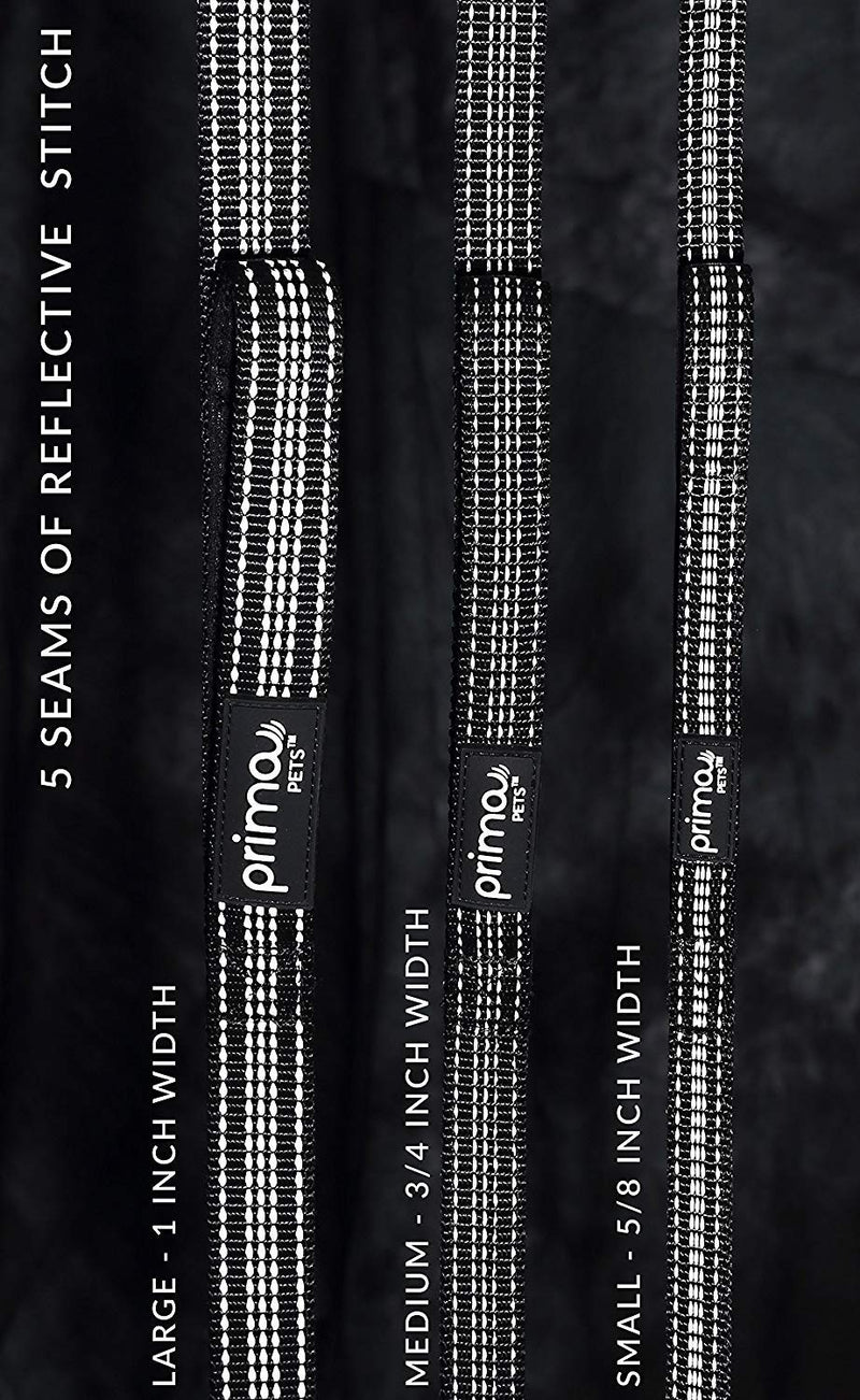 Prima Pets Premium Reflective Double Dog Leash - Adjustable Coupler - 2 Padded Handles- Great for Walking 2 Dogs/Dual Dogs - Tangle Free MEDIUM - 3/4" Width 6 Feet BLACK - BeesActive Australia
