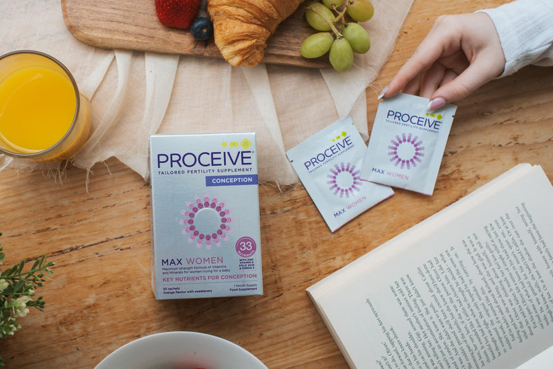 Proceive� Women MAX - Fertility Supplement for Conception - Pregnancy Vitamins for Women Trying to Conceive - Zinc, Folic Acid, Vitamin D - 30 Sachets (1 Month Supply) - Vegetarian Women - 30 sachets - BeesActive Australia
