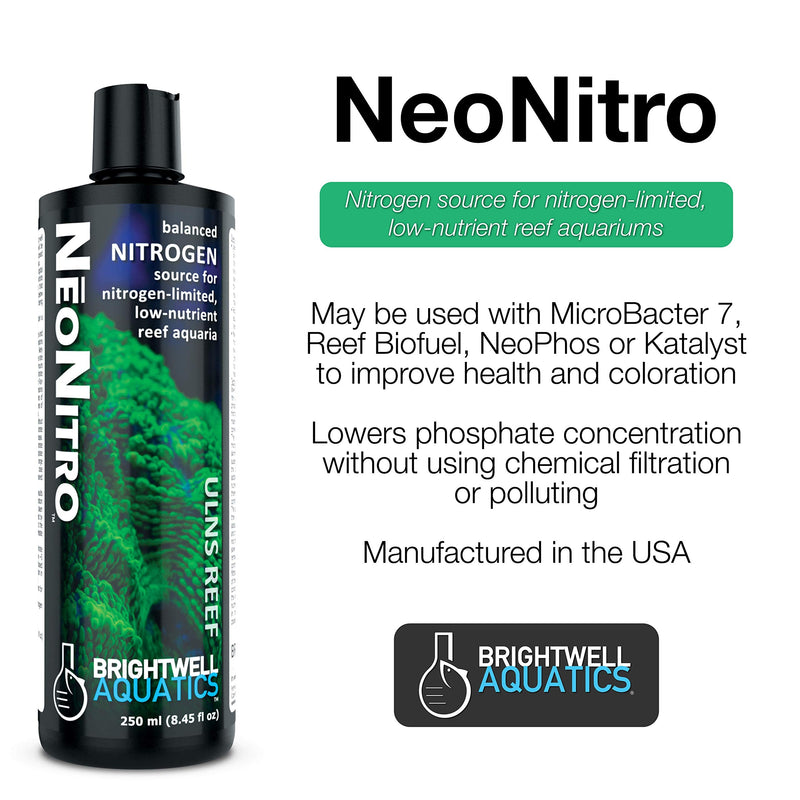 Brightwell Aquatics NeoNitro - Liquid Nitrogen Supplement for Low Nutrient Reef Aquarium Tanks 500 mL - BeesActive Australia