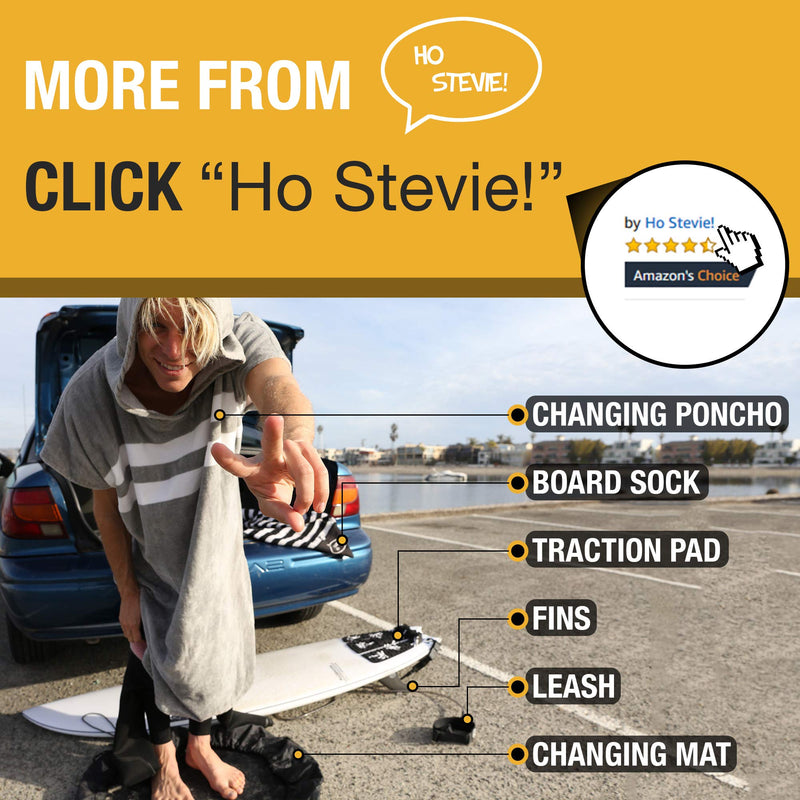 Ho Stevie! Thruster Surfboard Fins (3 Fins) - Twin Tab or Single Tab Sizes, with Fin Bag, Screws, Wax Comb and Fin Key Black - BeesActive Australia
