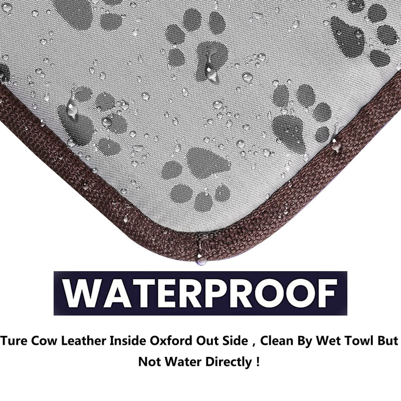 Pet Heating Pad,Upgraded Electric Dog and Cat Thermal Mat,Adjustable Temperature Warming Mat,with Automatic Shut-Off Timer,Easy to Clean Waterproof Anti-Chewing Cord,30-60W(Free Grey Cloth Cover) 18in*18in Grey（Dog footprints） - BeesActive Australia