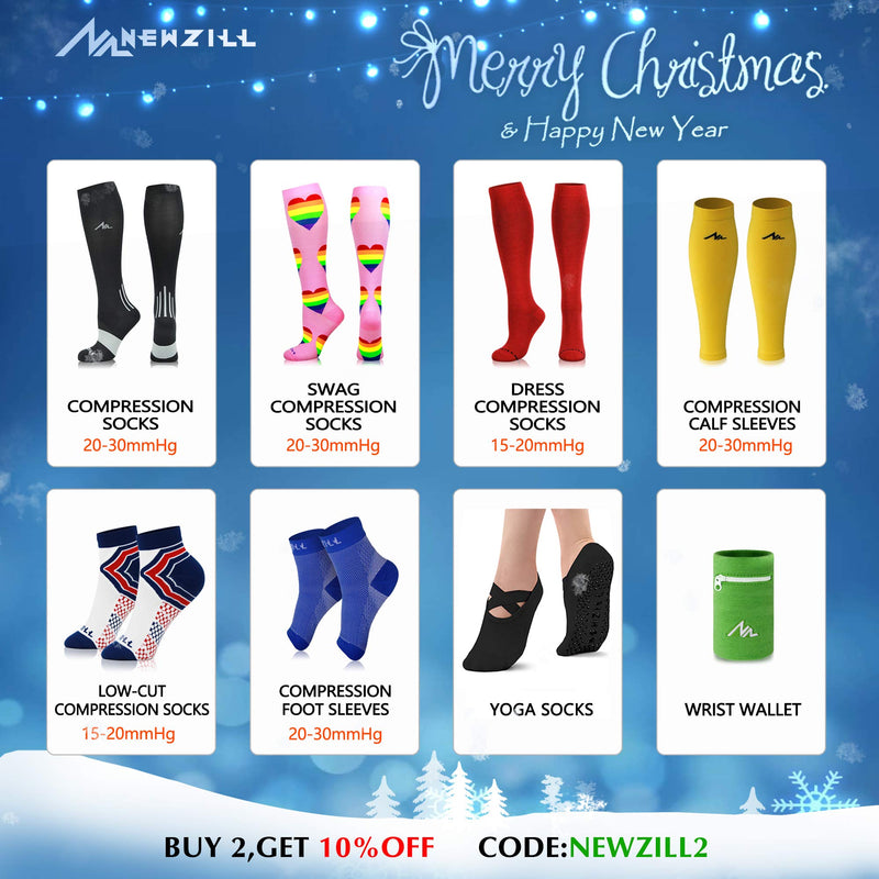 NEWZILL Ankle Compression Socks for Men & Women, Cushioned Low Cut Compression Running Socks with Ankle Support Medium White - BeesActive Australia