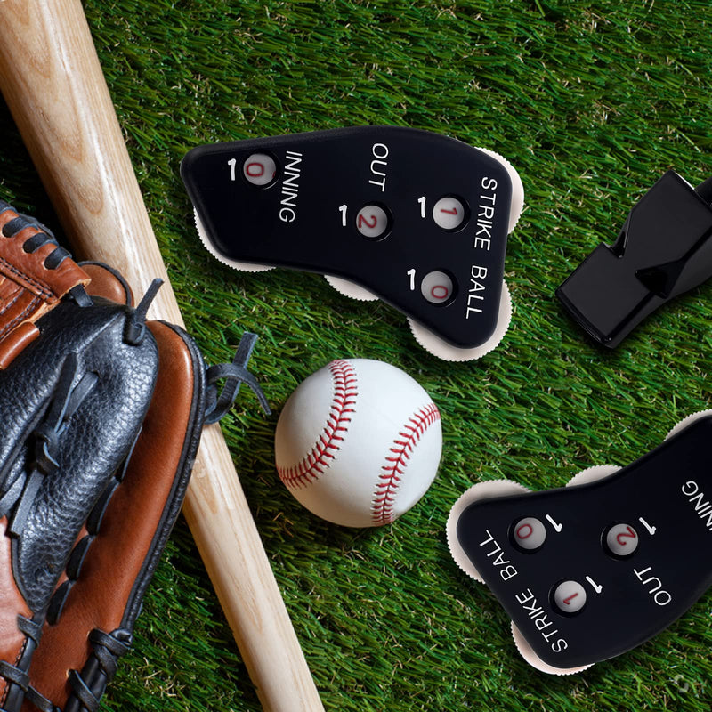 Vefungyan Umpire Indicator Baseball 4 Wheel: Umpire Counter Clicker and Whistle Outs Innings Balls and Strike Clicker for Softball - BeesActive Australia