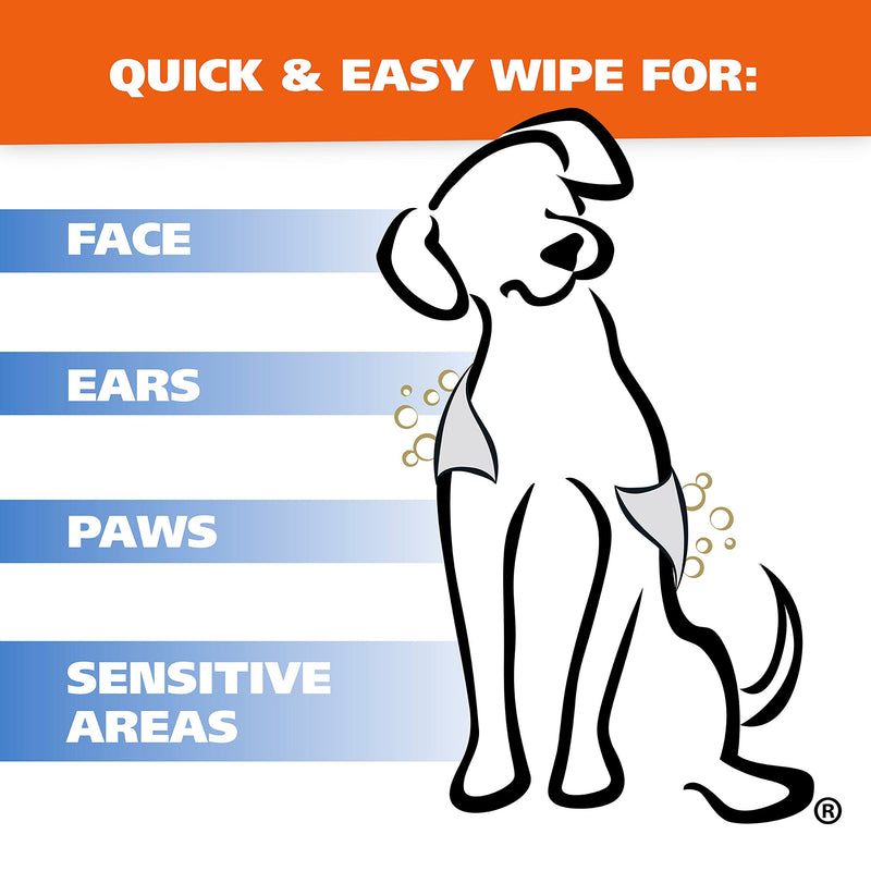 Wahl Pet Refresh Cleaning Wipes for All Dog Breeds - Use on Ears, Nose, Paws, Bottom, & Sensitive Areas - 50 Wipes - Model 820017A - BeesActive Australia